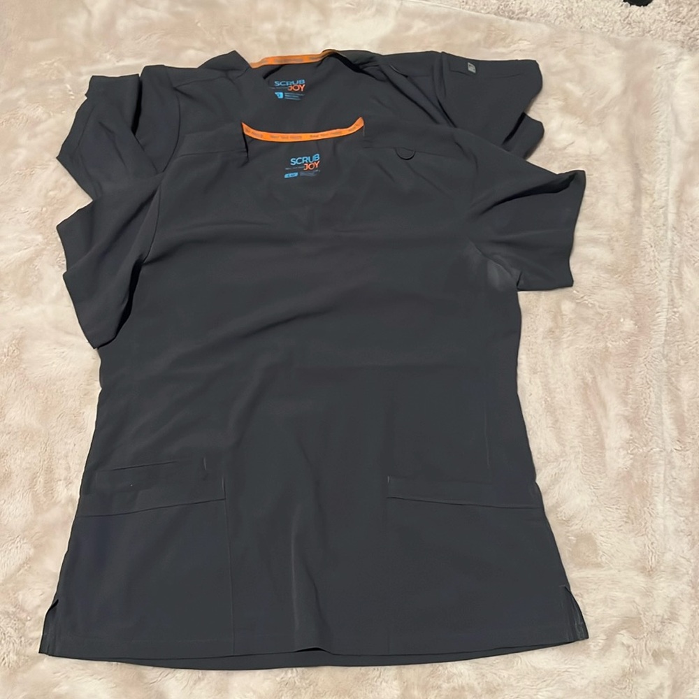 Scrub Joy Top, Charcoal Heather Color, size Large